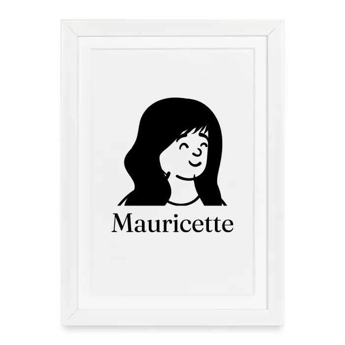 Affiche encadrée personnalisée au prénom Mauricette