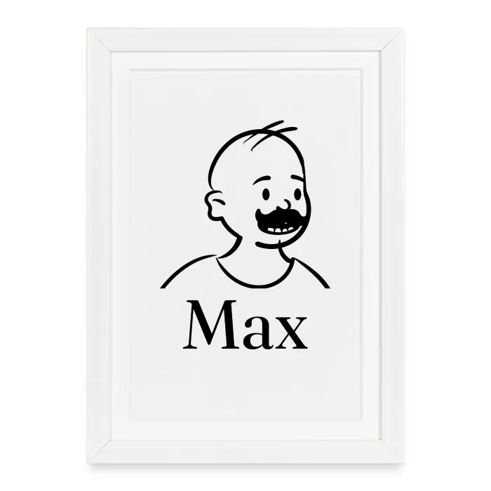 Affiche encadrée personnalisée au prénom Max