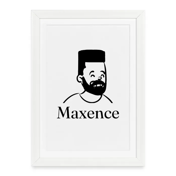 Affiche encadrée personnalisée au prénom Maxence