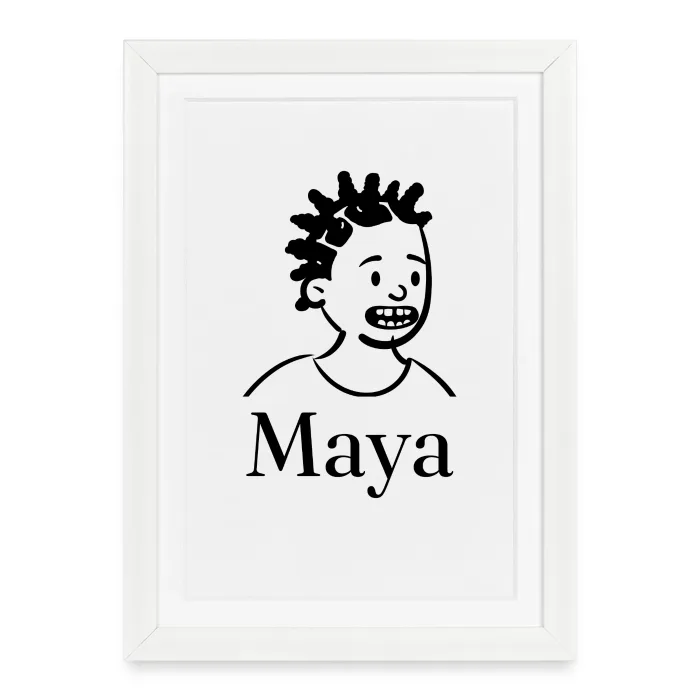 Affiche encadrée personnalisée au prénom Maya