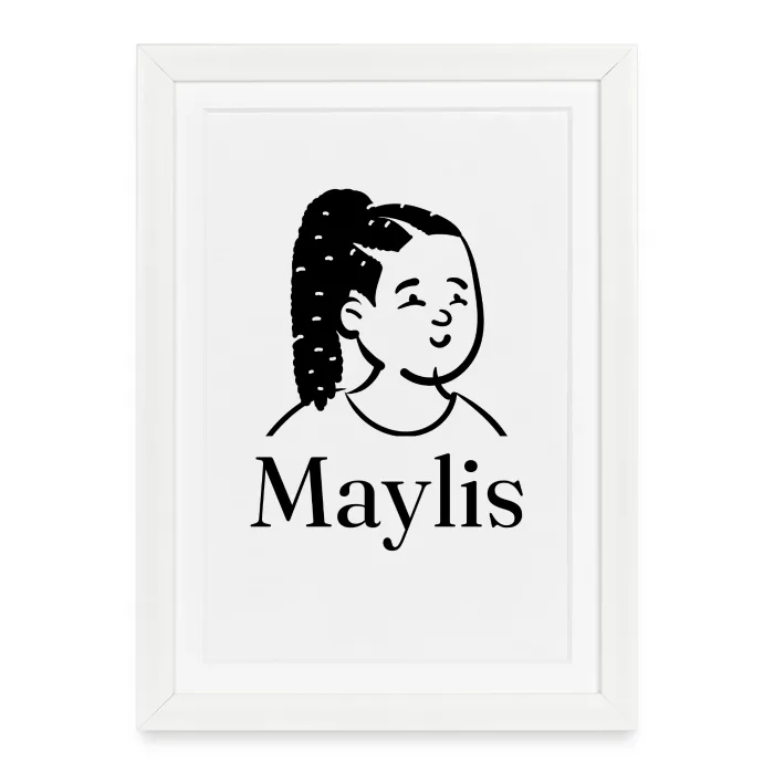 Affiche encadrée personnalisée au prénom Maylis