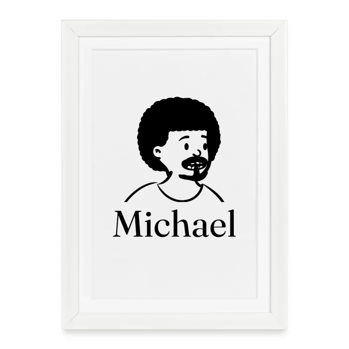 Affiche encadrée personnalisée au prénom Michael
