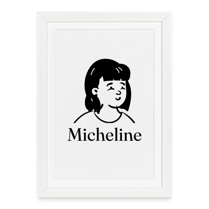 Affiche encadrée personnalisée au prénom Micheline