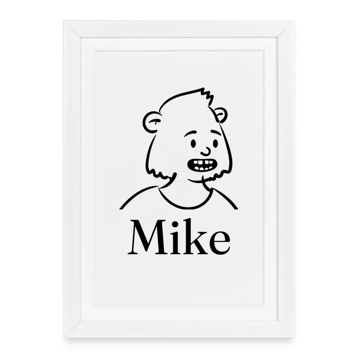 Affiche encadrée personnalisée au prénom Mike