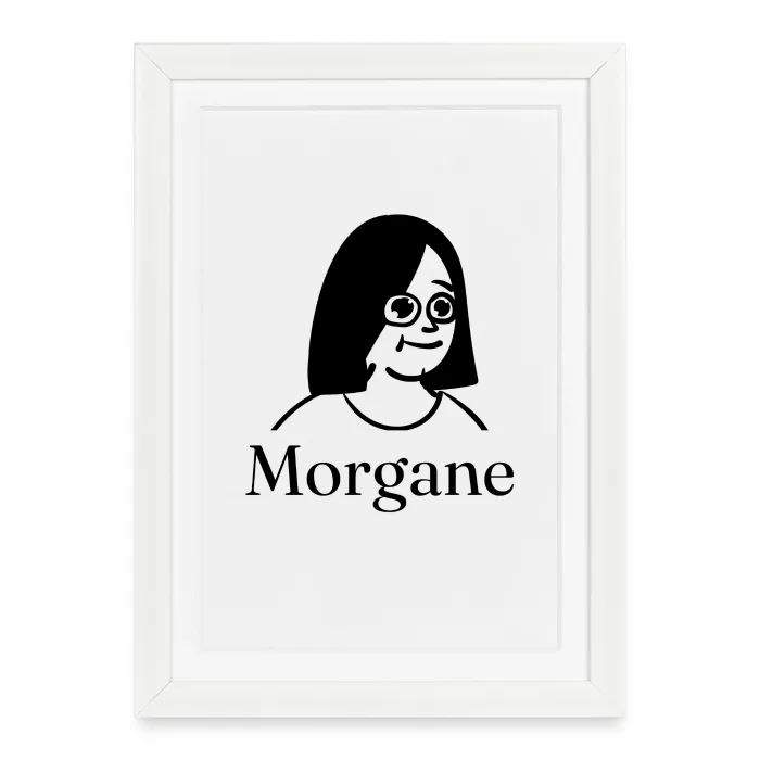 Affiche encadrée personnalisée au prénom Morgane