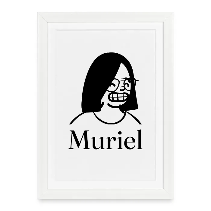 Affiche encadrée personnalisée au prénom Muriel