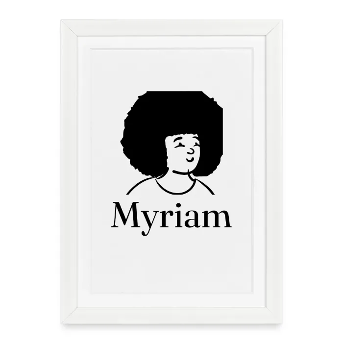 Affiche encadrée personnalisée au prénom Myriam