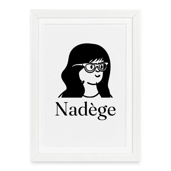 Affiche encadrée personnalisée au prénom Nadège