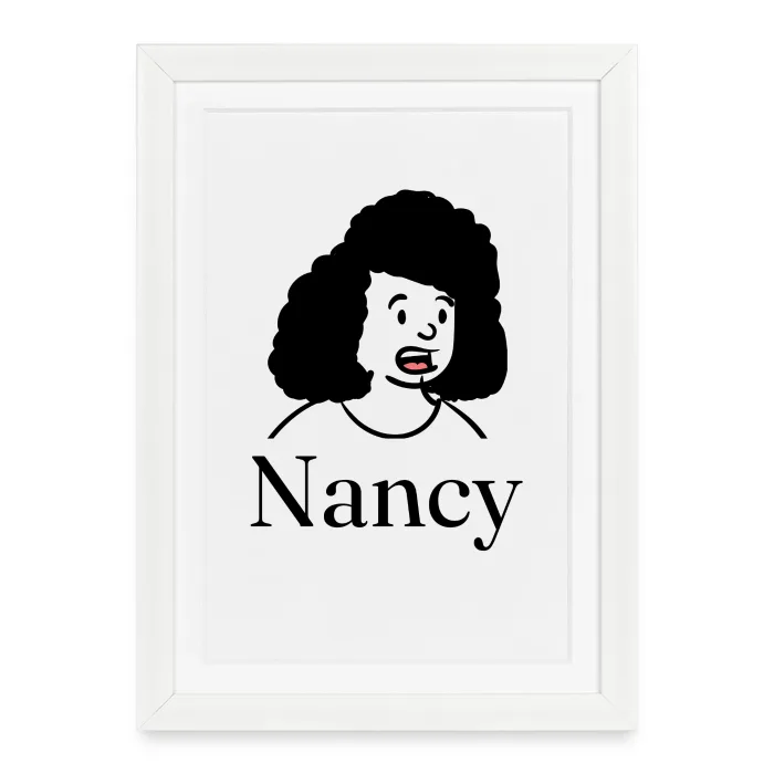 Affiche encadrée personnalisée au prénom Nancy