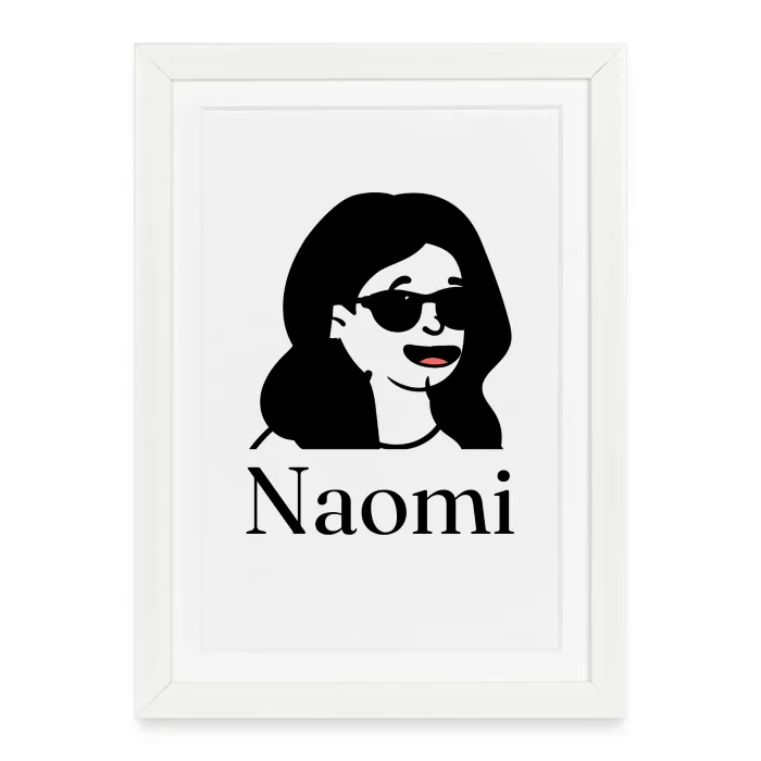 Affiche encadrée personnalisée au prénom Naomi