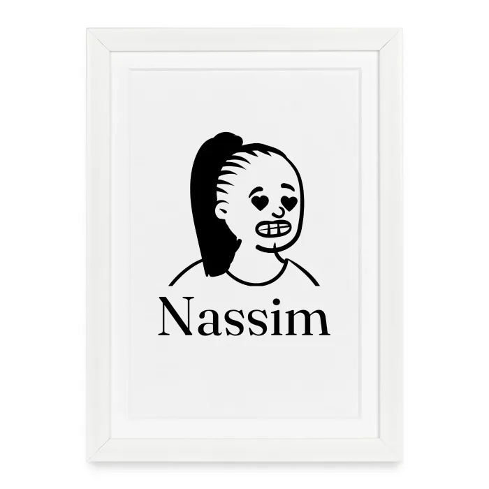Affiche encadrée personnalisée au prénom Nassim