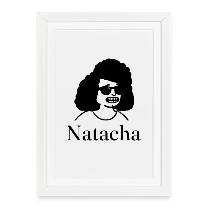 Affiche encadrée personnalisée au prénom Natacha