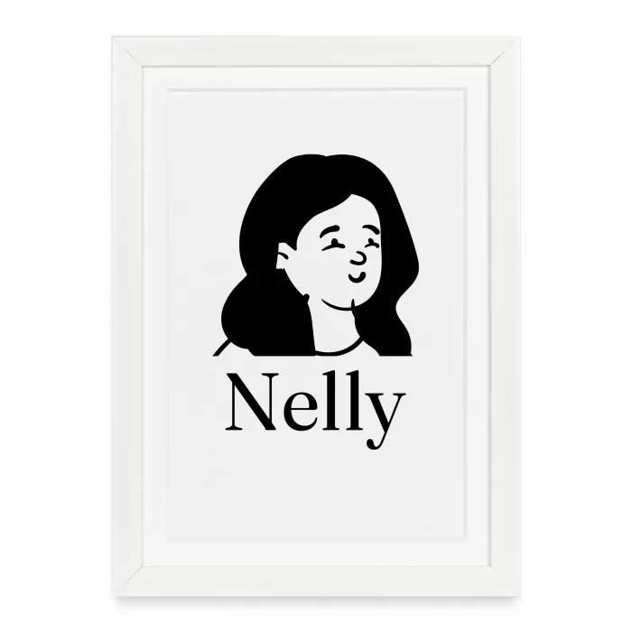 Affiche encadrée personnalisée au prénom Nelly