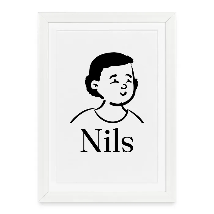 Affiche encadrée personnalisée au prénom Nils