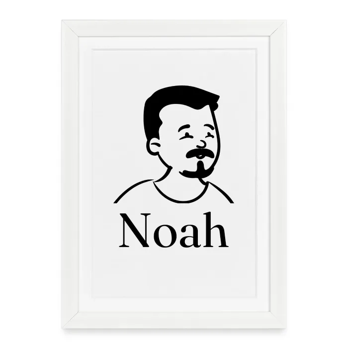 Affiche encadrée personnalisée au prénom Noah