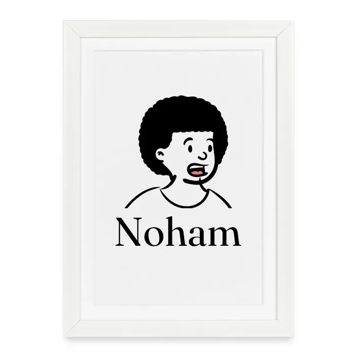 Affiche encadrée personnalisée au prénom Noham