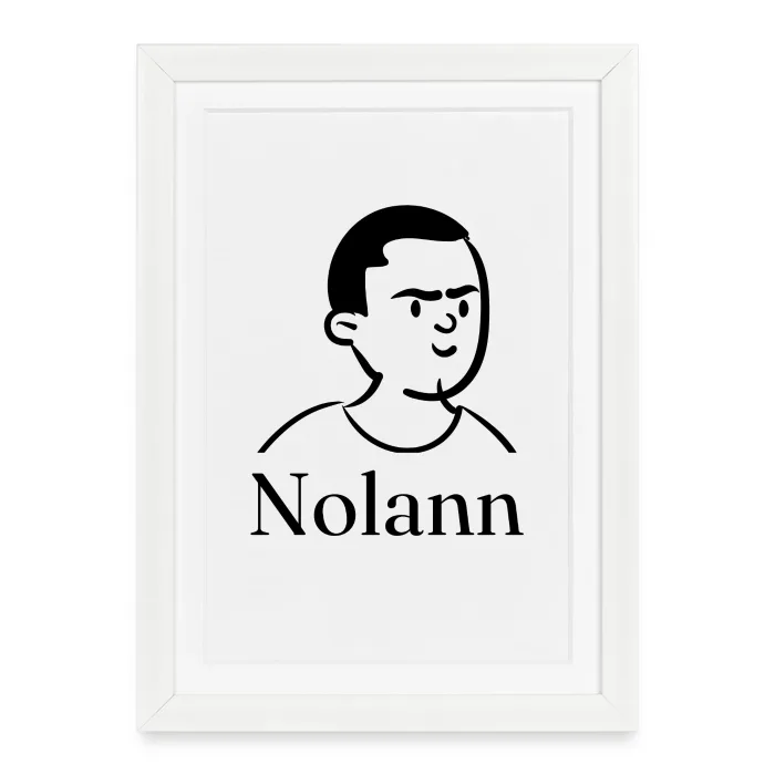 Affiche encadrée personnalisée au prénom Nolann