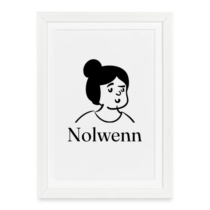 Affiche encadrée personnalisée au prénom Nolwenn