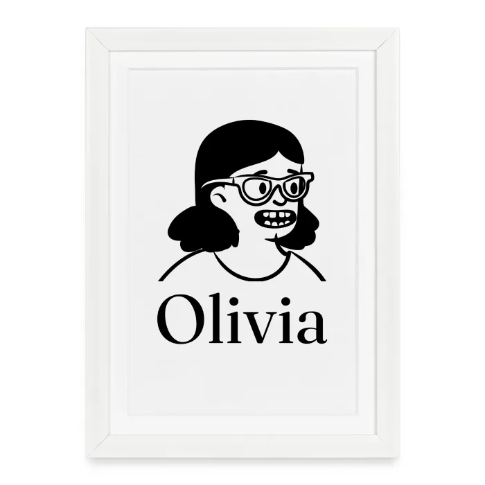 Affiche encadrée personnalisée au prénom Olivia