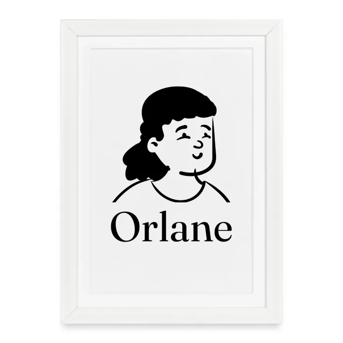 Affiche encadrée personnalisée au prénom Orlane