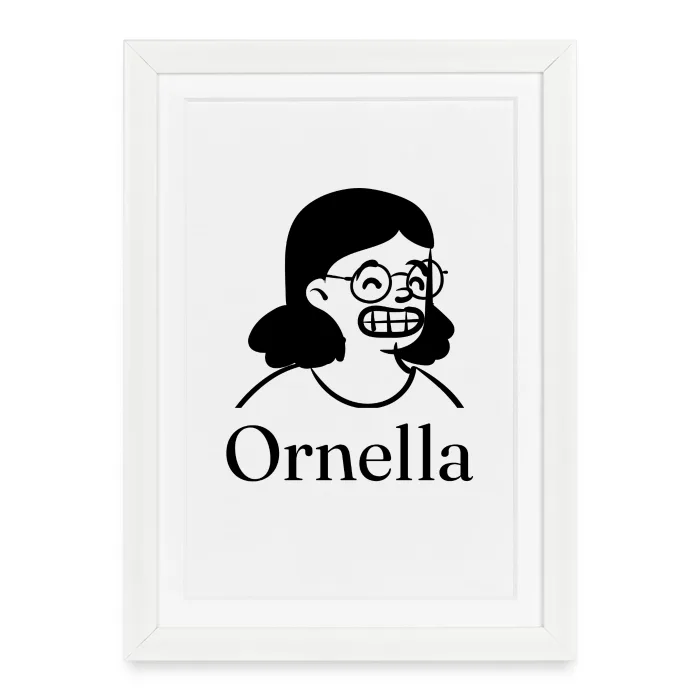 Affiche encadrée personnalisée au prénom Ornella