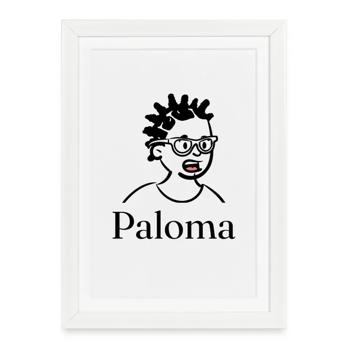 Affiche encadrée personnalisée au prénom Paloma