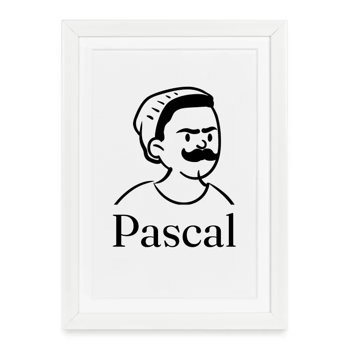 Affiche encadrée personnalisée au prénom Pascal