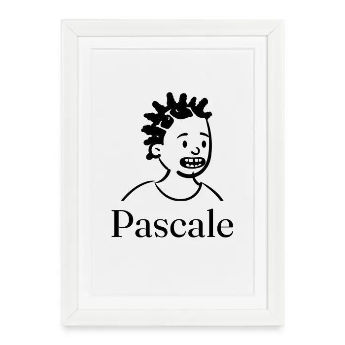 Affiche encadrée personnalisée au prénom Pascale