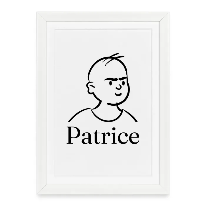 Affiche encadrée personnalisée au prénom Patrice