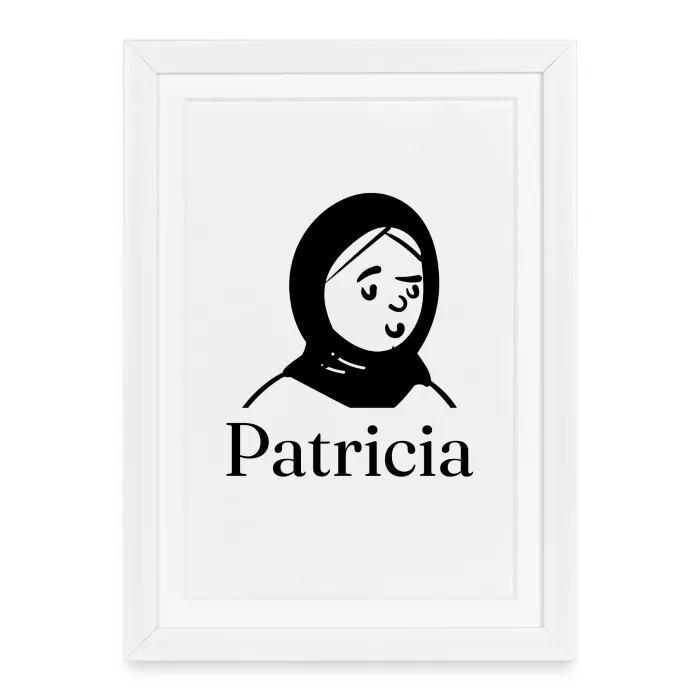 Affiche encadrée personnalisée au prénom Patricia
