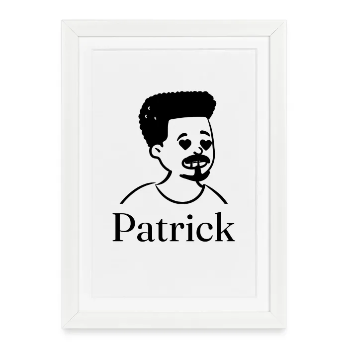 Affiche encadrée personnalisée au prénom Patrick