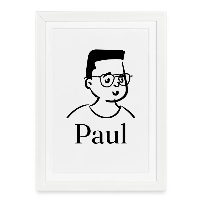 Affiche encadrée personnalisée au prénom Paul