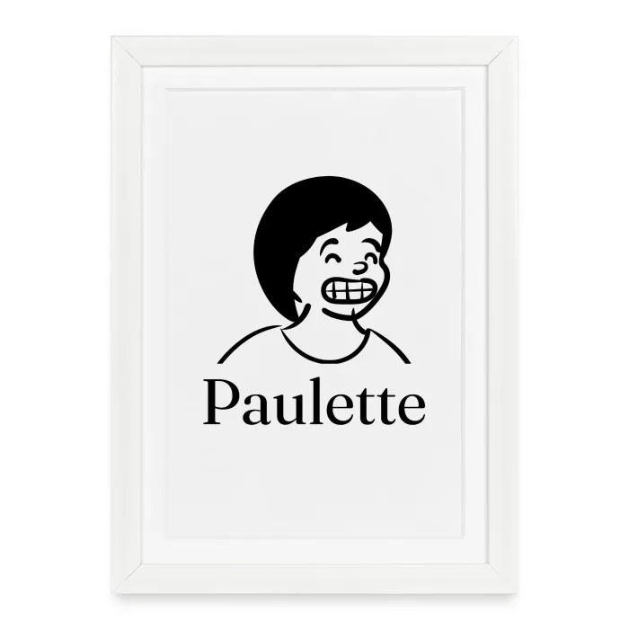 Affiche encadrée personnalisée au prénom Paulette