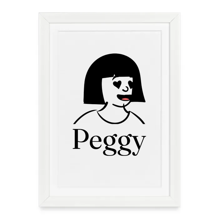 Affiche encadrée personnalisée au prénom Peggy