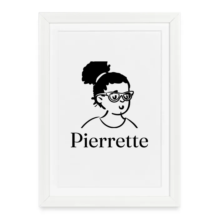 Affiche encadrée personnalisée au prénom Pierrette