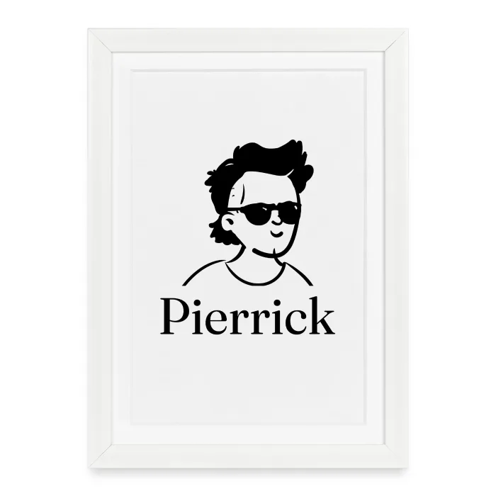 Affiche encadrée personnalisée au prénom Pierrick