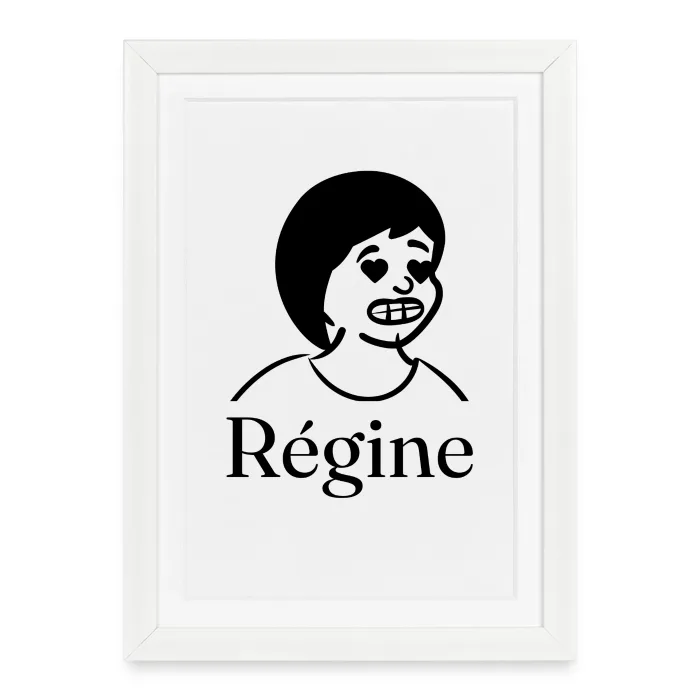 Affiche encadrée personnalisée au prénom Régine