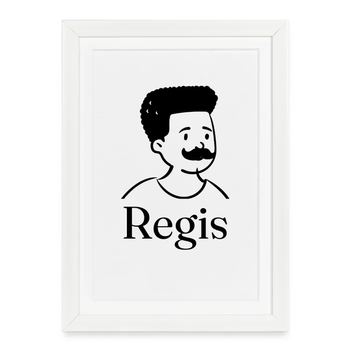 Affiche encadrée personnalisée au prénom Regis