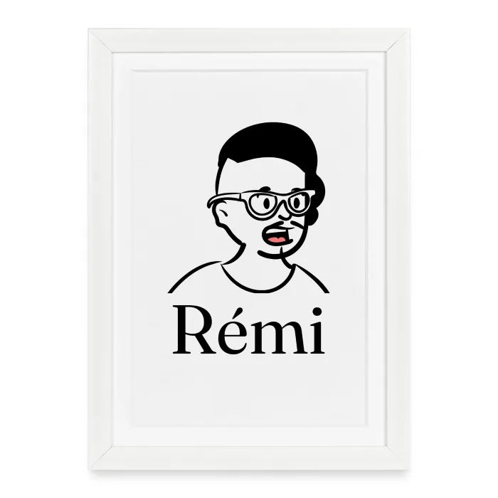 Affiche encadrée personnalisée au prénom Rémi