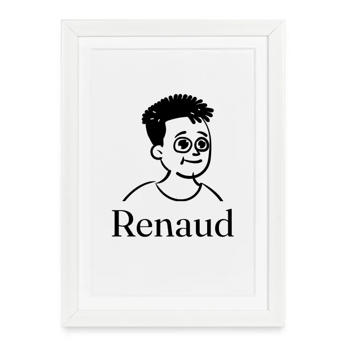 Affiche encadrée personnalisée au prénom Renaud