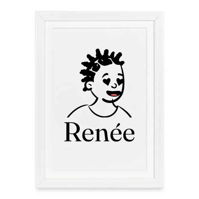 Affiche encadrée personnalisée au prénom Renée