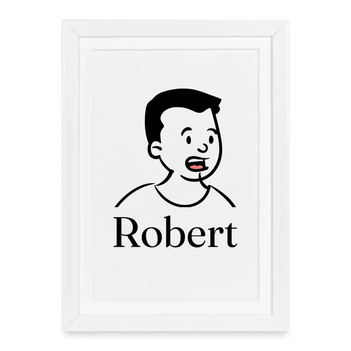 Affiche encadrée personnalisée au prénom Robert