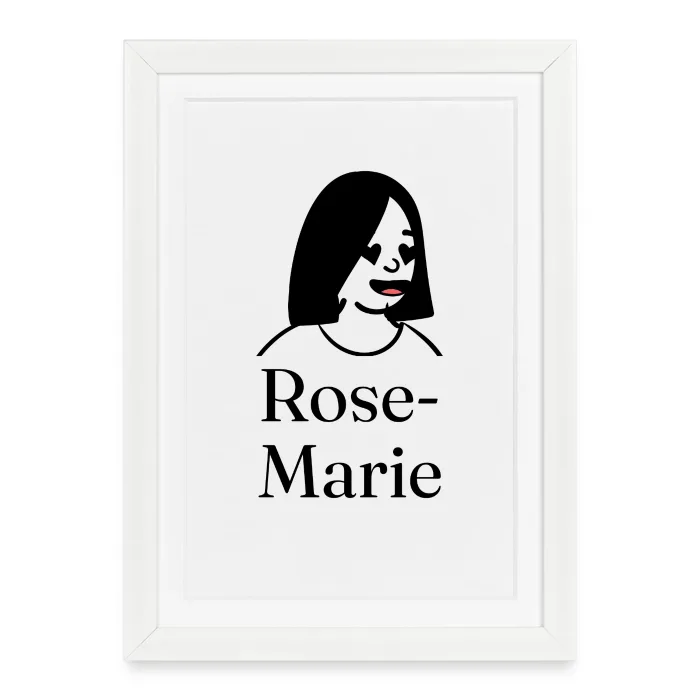 Affiche encadrée personnalisée au prénom Rose-Marie