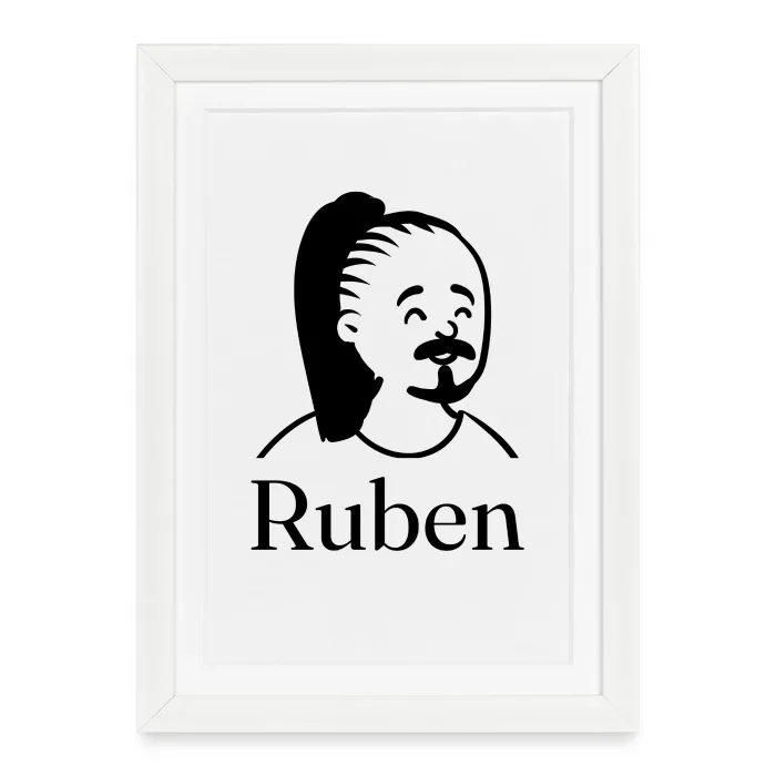 Affiche encadrée personnalisée au prénom Ruben