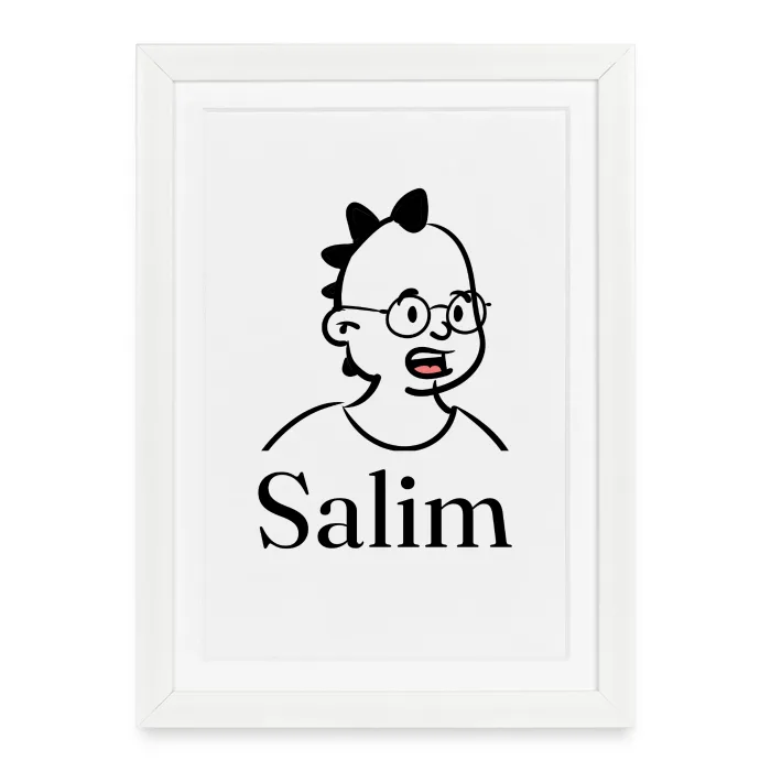 Affiche encadrée personnalisée au prénom Salim