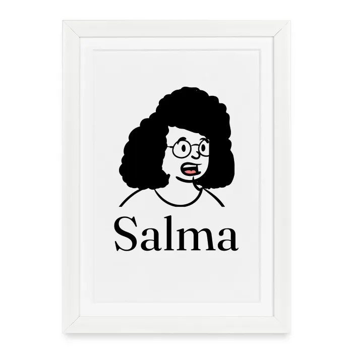 Affiche encadrée personnalisée au prénom Salma