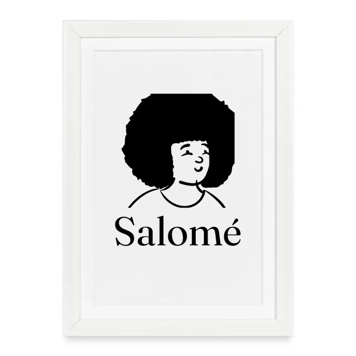Affiche encadrée personnalisée au prénom Salomé