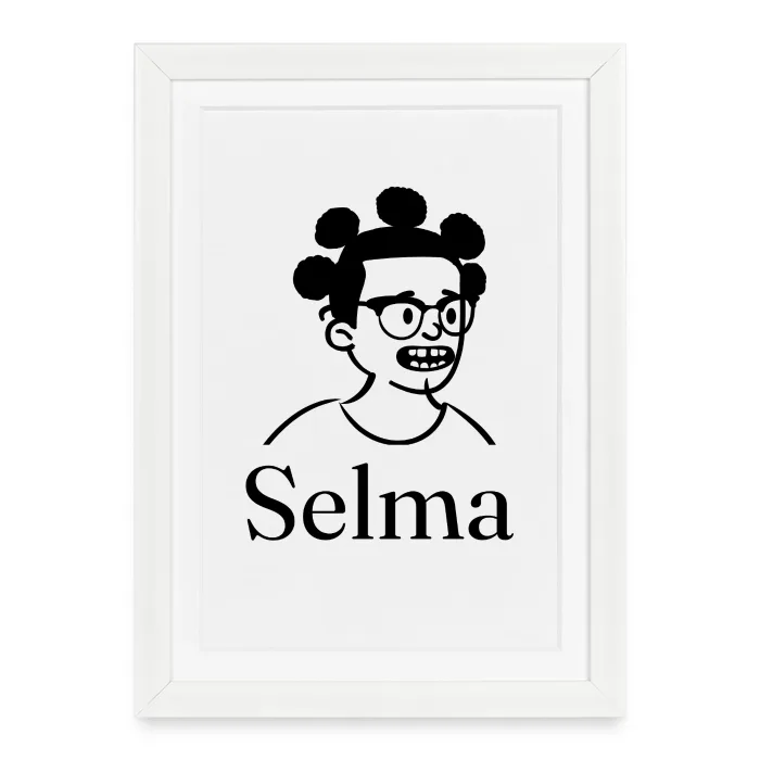 Affiche encadrée personnalisée au prénom Selma