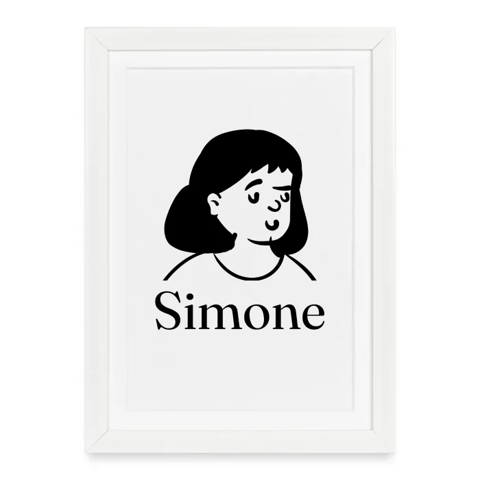 Affiche encadrée personnalisée au prénom Simone