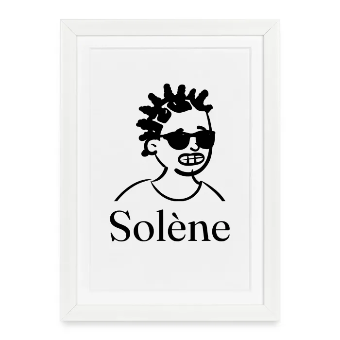 Affiche encadrée personnalisée au prénom Solène